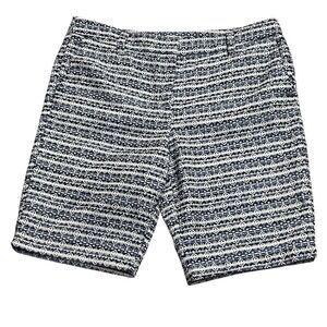 Liz‎ Claiborne Women's Size 10 Tweed Shorts Casual Career Navy / White